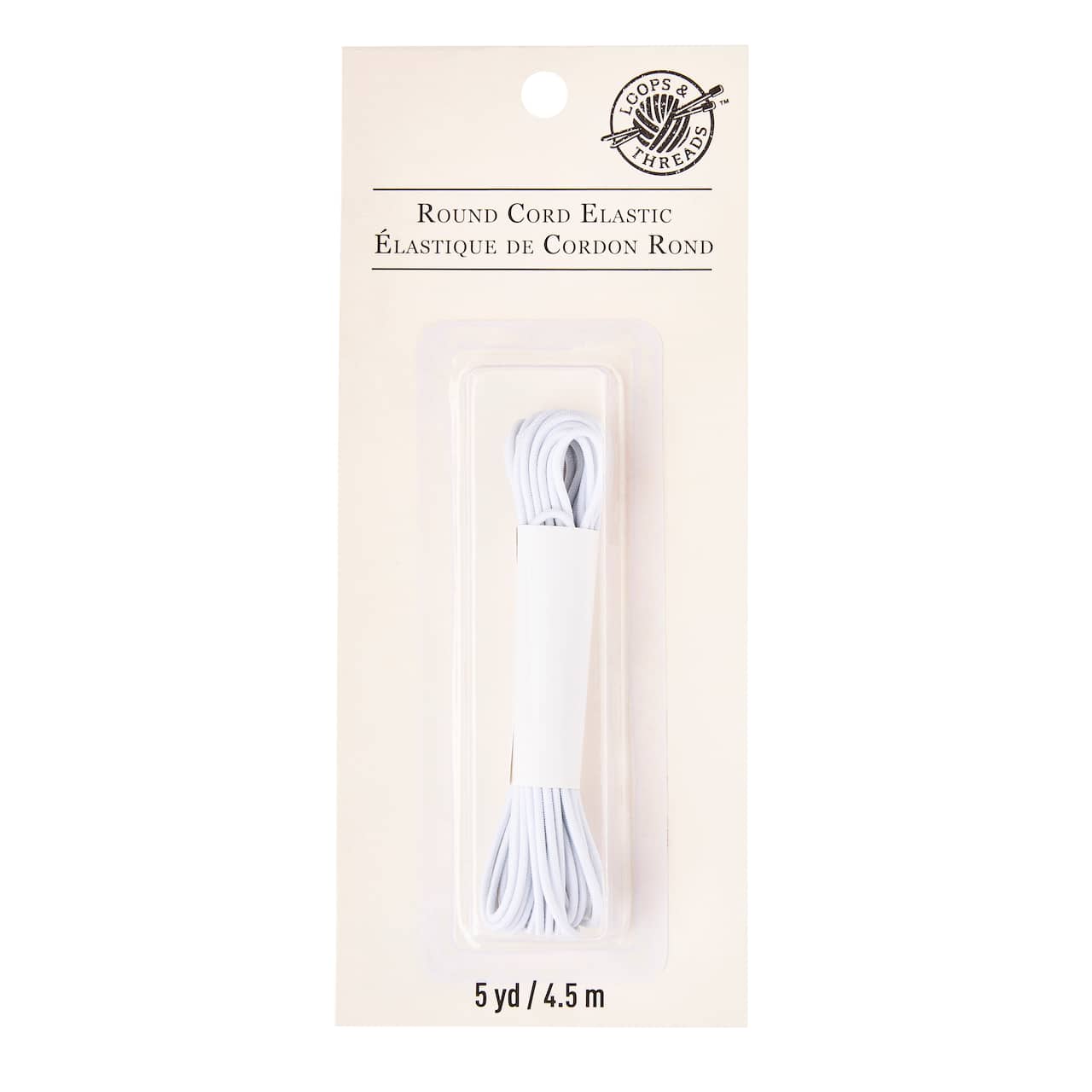 12 Pack: White Round Cord Elastic by Loops & Threads™